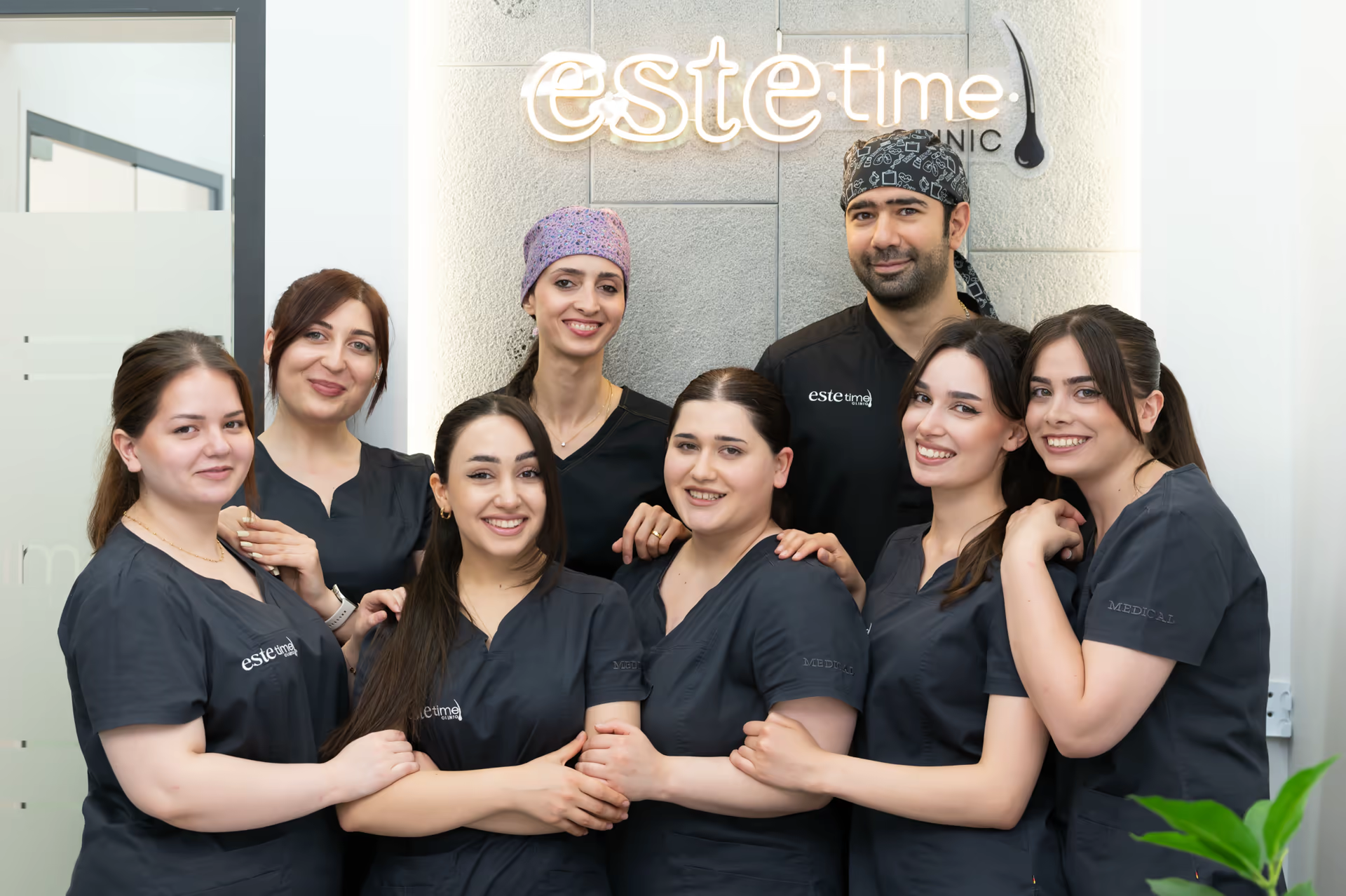 Estetime hair restoration clinic and medical team in Yerevan, Armenia.