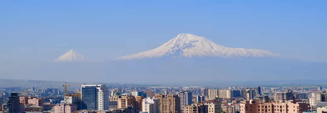 Ararat mountain viewed from Yerevan, Armenia.